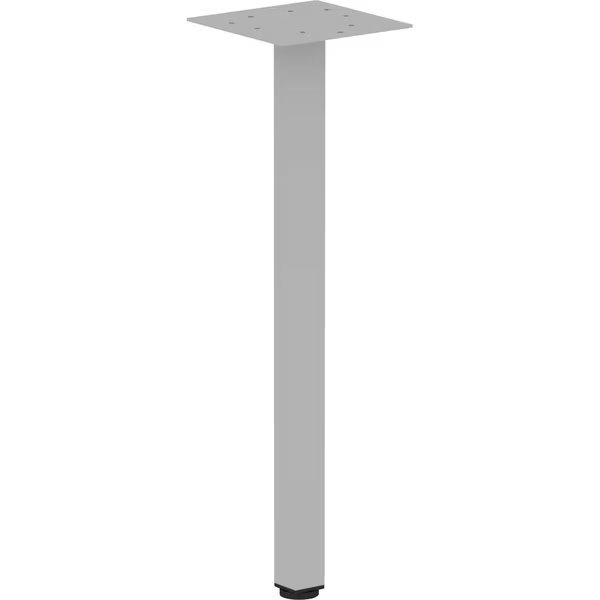 Offset Leg, Square, Metal, f/Workstation, 7.87